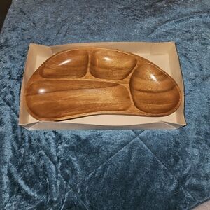 Wooden Divided Serving Tray